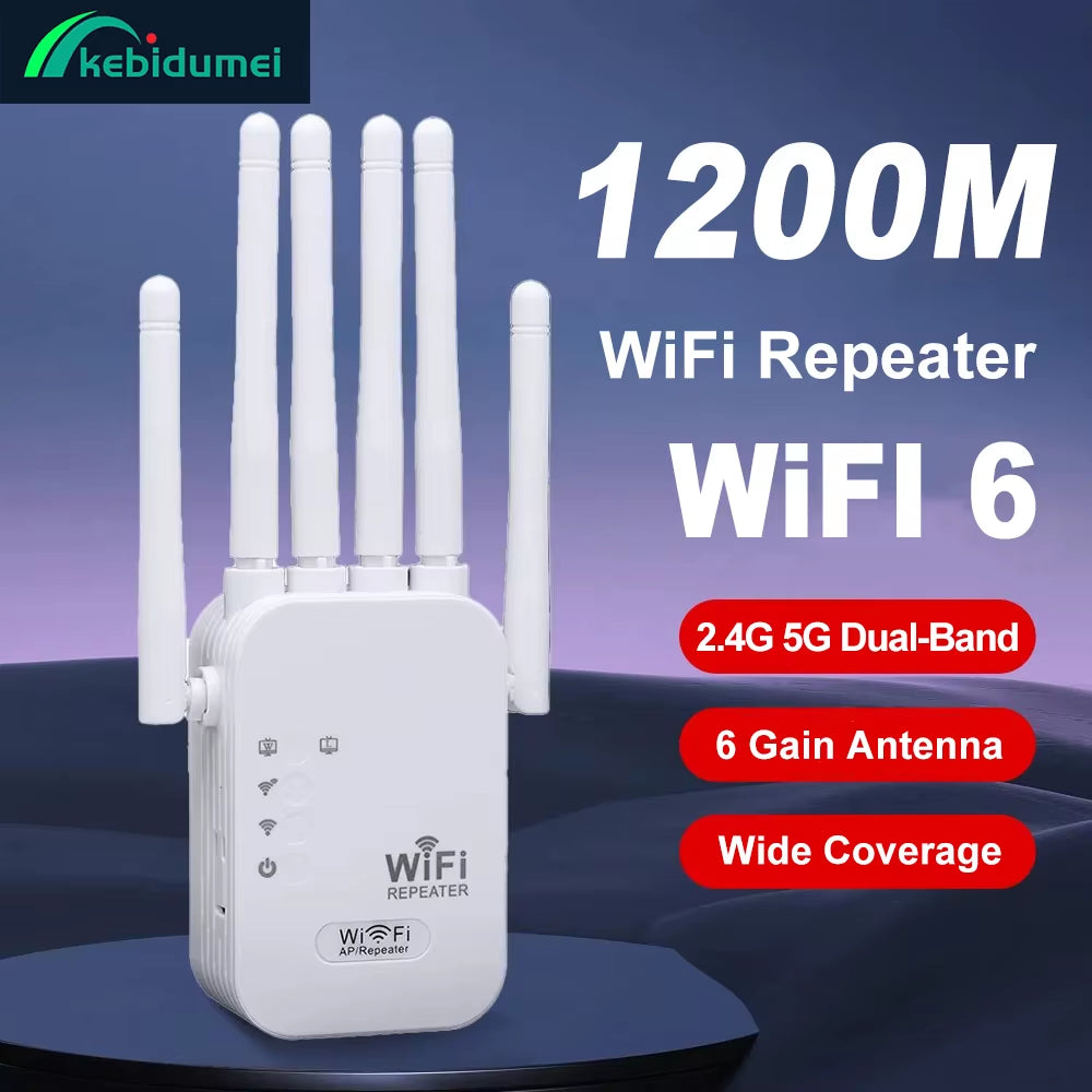 1200Mbps Wireless Wifi Repeater WIFI Extender Signal Booster 2.4G 5G Dual-Band Network 802.11Ac Wifi Amplifier Router
