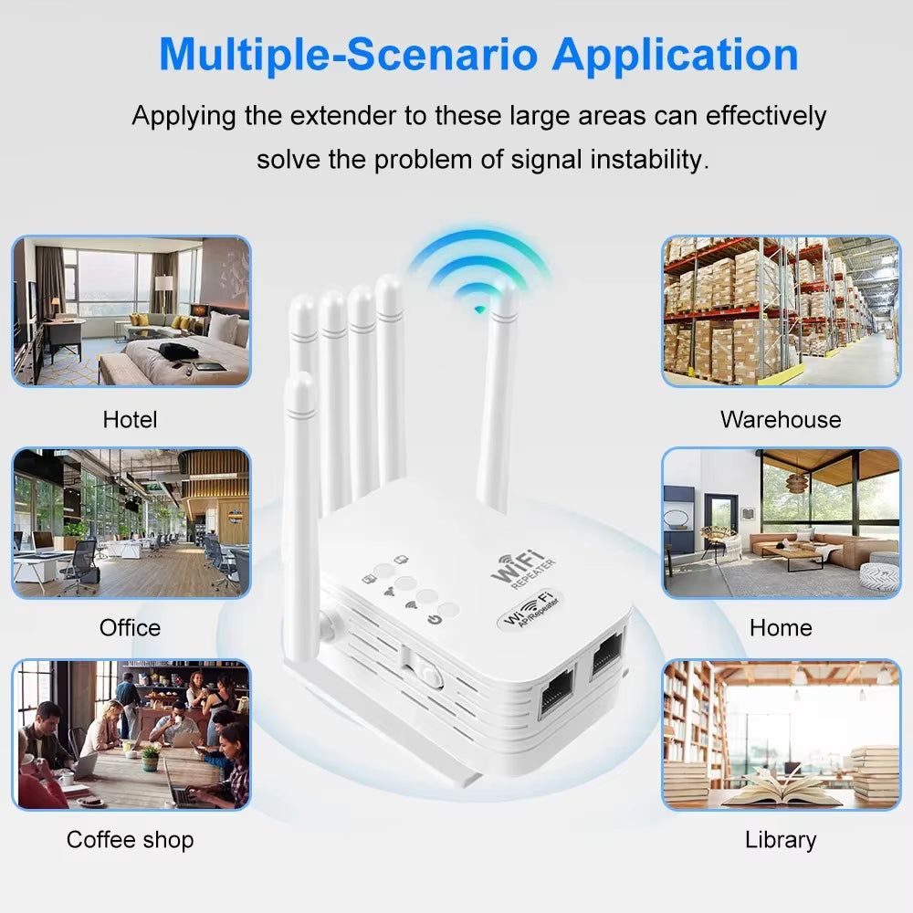 1200Mbps Wireless Wifi Repeater WIFI Extender Signal Booster 2.4G 5G Dual-Band Network 802.11Ac Wifi Amplifier Router