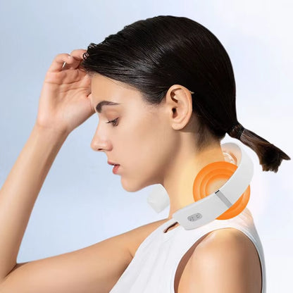 New Smart Neck Shoulder Muscle Massager Electric Heat Relaxation You Body Anytime USB Charging White